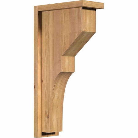 Monterey Smooth Corbel W/Backplate, Western Red Cedar, 5 1/2W X 12D X 24H